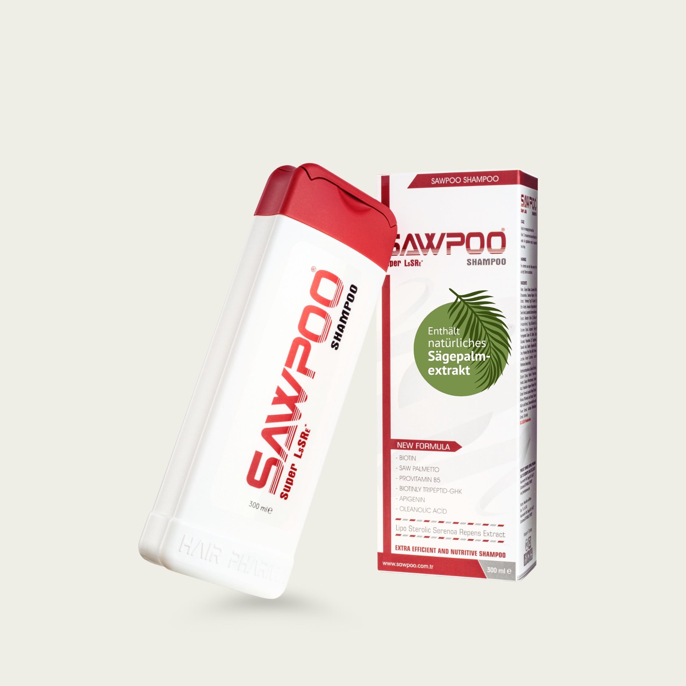 Sawpoo Shampoo mit Sägepalmextrakt