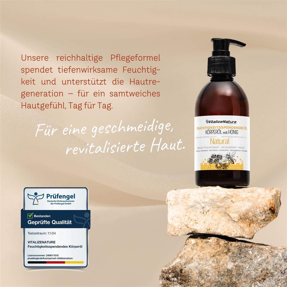 VitalizeNature Feuchtigkeitsspendendes Körperöl mit Honig