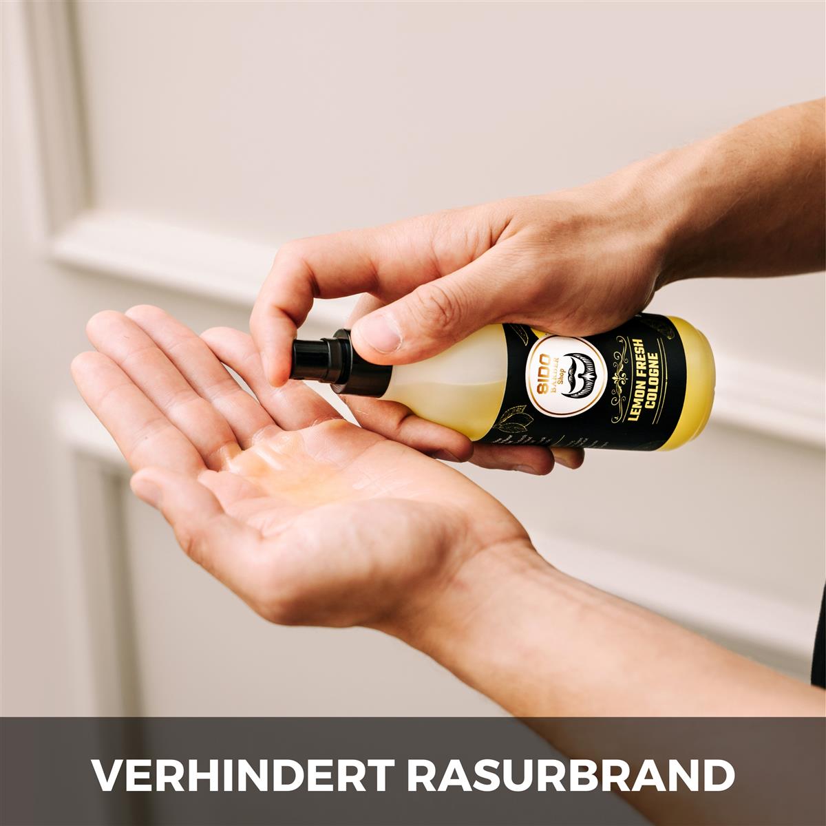 SIDO BARBER Cologne Spray After Shave Herren (250ml, Fresh Lemon) - Barber Spray for Men nach der Rasur - Rasierwasser Spray zur Pflege nach der Rasur - Beruhigt die Haut nach dem Rasieren