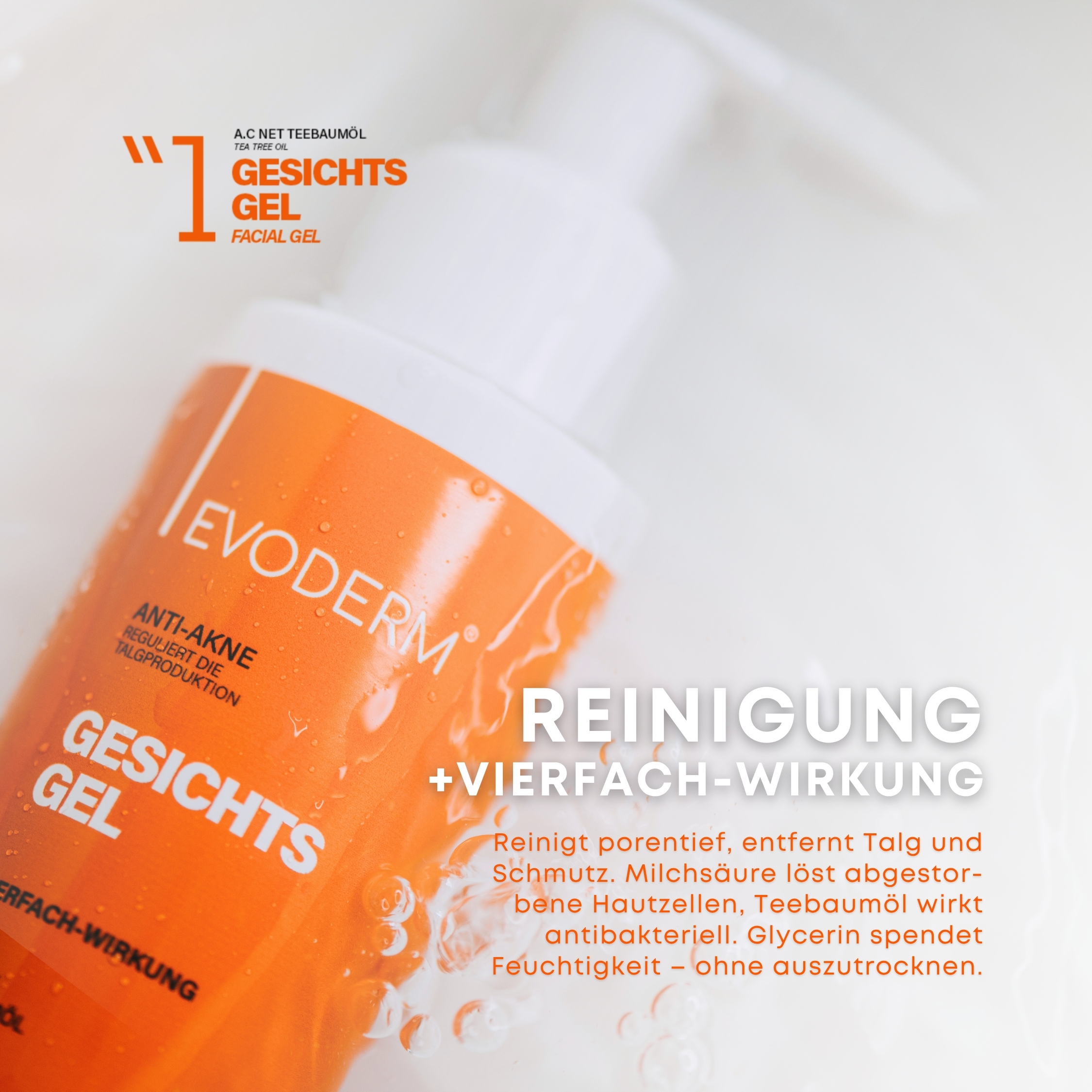 Anti-Akne Hautpflege Set – Gesichtsgel, Gesichtswasser & Retinol Serum mit Niacinamid