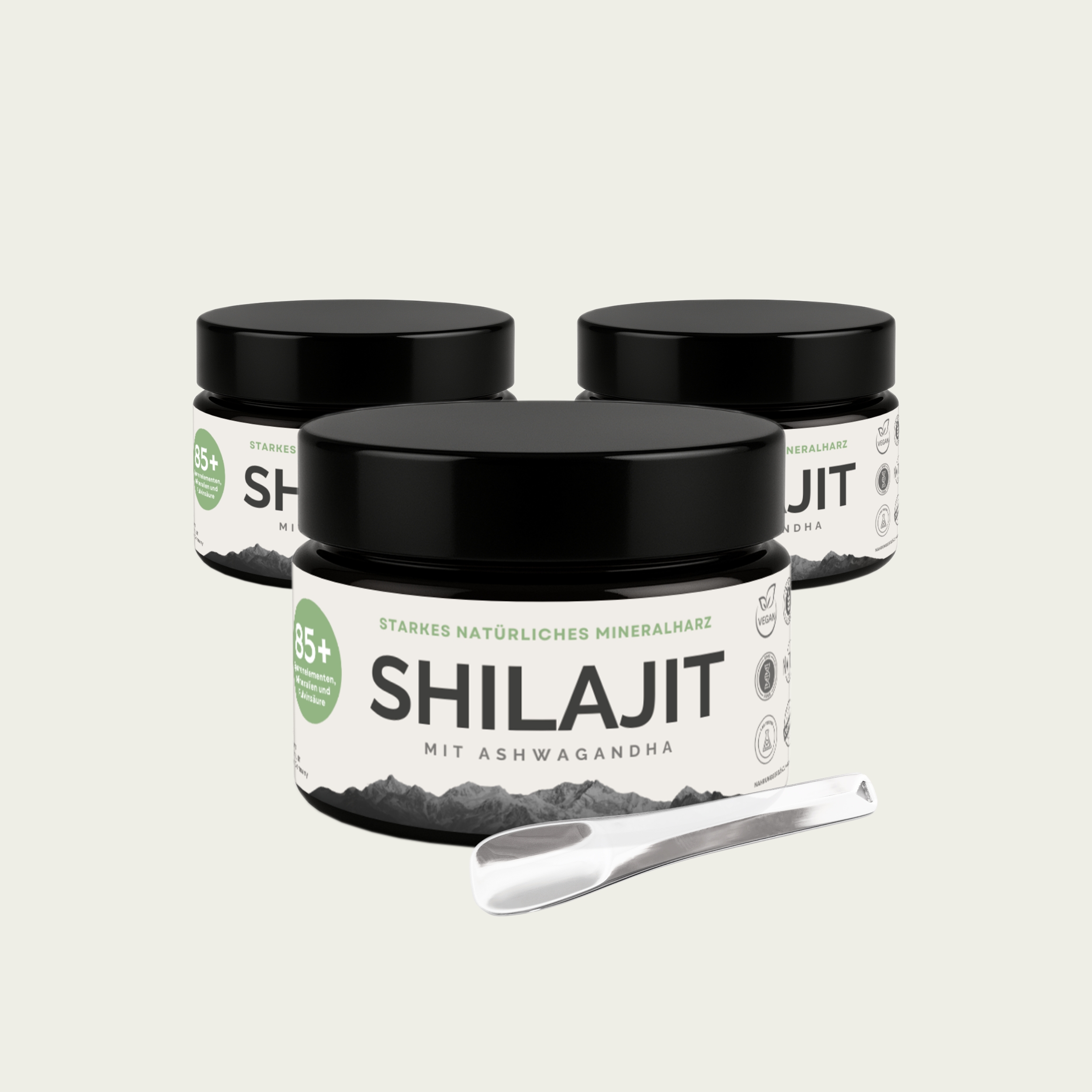 VitalizeNature Shilajit 3x30g – Original Himalaya Harz + Ashwagandha