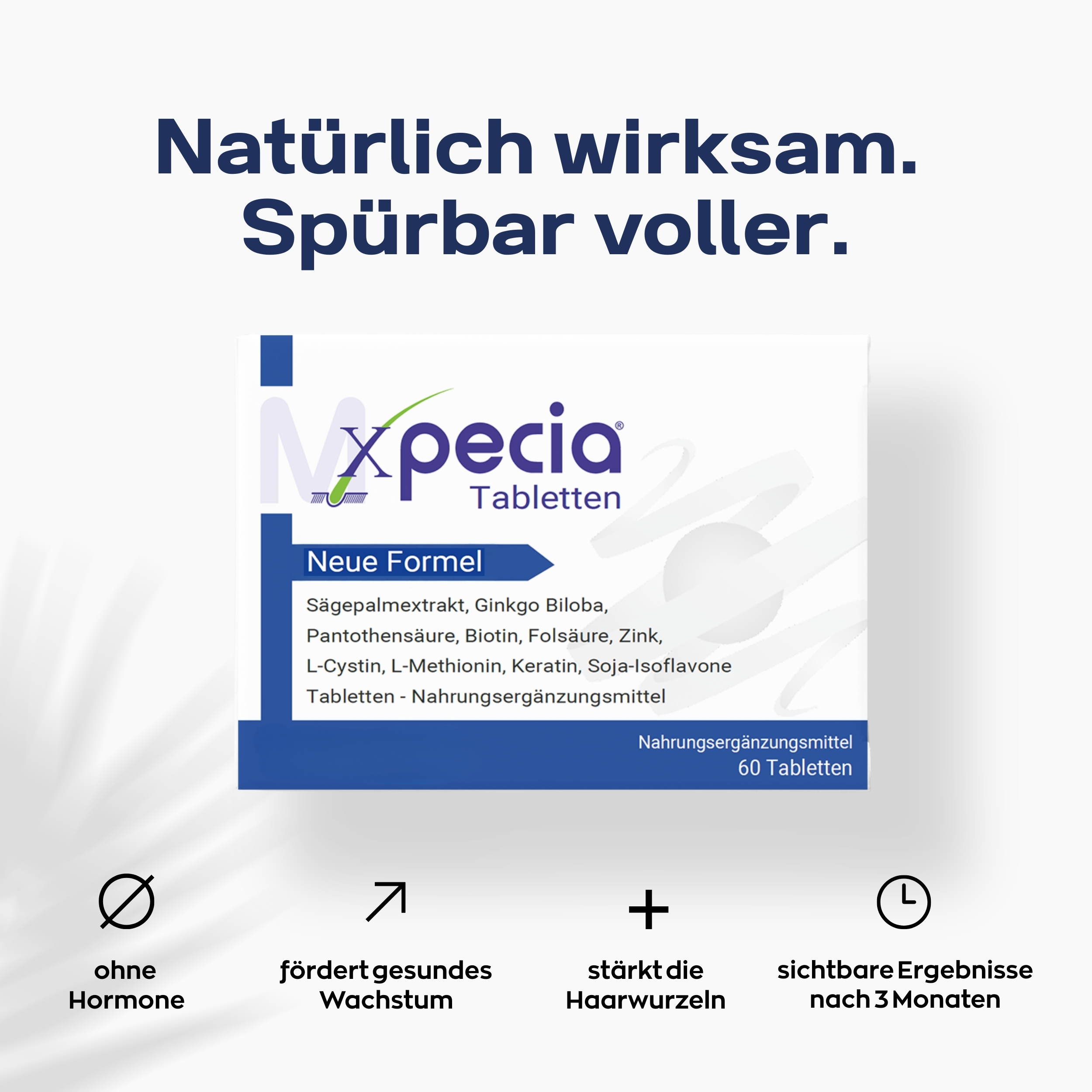 Xpecia Tabletten für Männer – Natürlicher DHT-Blocker gegen Haarausfall - 6 Stück